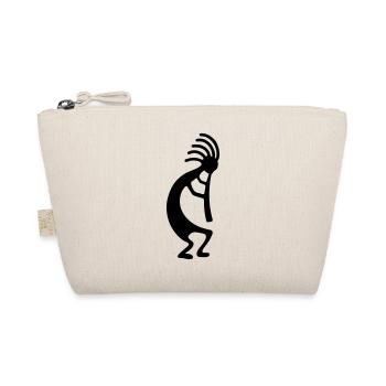 kokopelli flute player music symbol fun - Organic Pouch - nature - Front