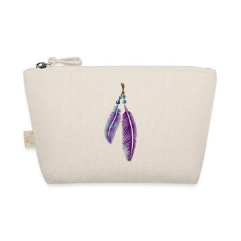 Plumes sur un ruban avec des perles. aquarelle. - Trousse biologique - nature - Devant