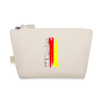 German Flag Brush Stripes - Organic Pouch - nature - Front
