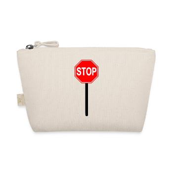 Stop Schild - Bio-Täschchen - Natur - Vorne
