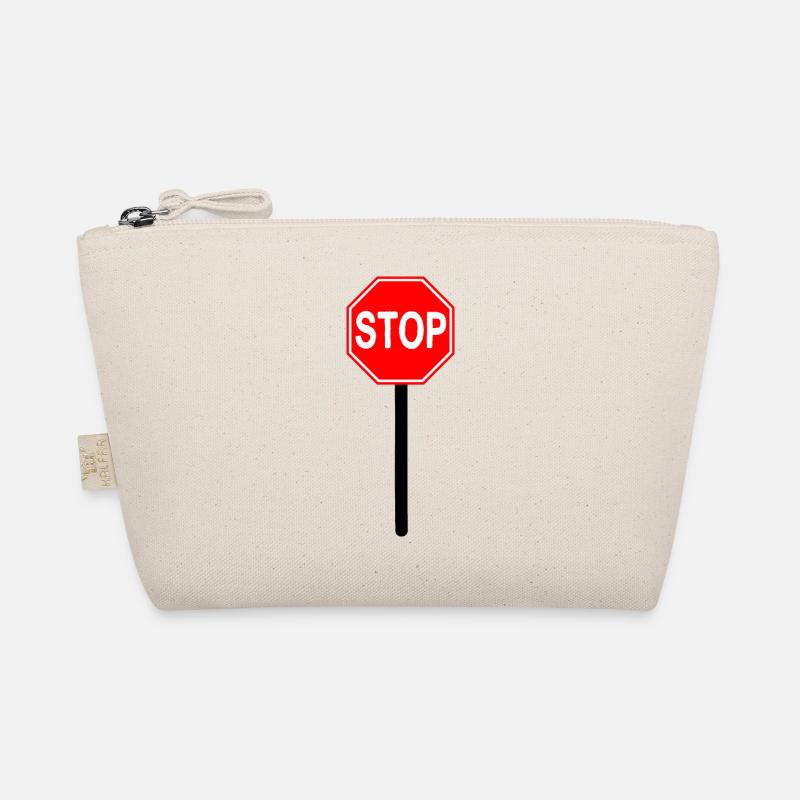 Stop Schild - Bio-Täschchen - Natur