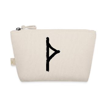 Symbol Viking Rune thurisaz schwarz - Bio-Täschchen - Natur - Vorne