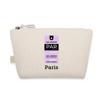 Paris Flight Ticket - Bio-Täschchen - Natur - Vorne