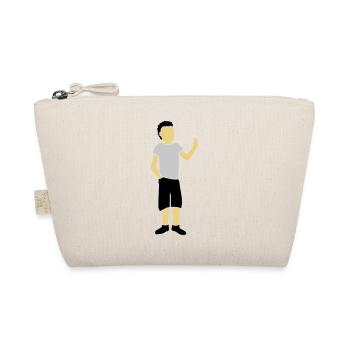 Jungendlicher Silhouette Peace Zeichen - Bio-Täschchen - Natur - Vorne