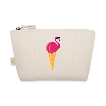 Crème glacée Gaufre Crème glacée Crème glacée Scoop Flamingo Crème glacée - Trousse biologique - nature - Devant