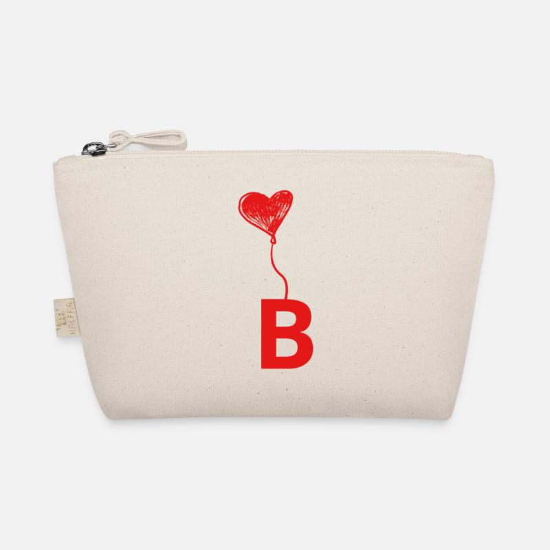 Letter b heart Organic Pouch