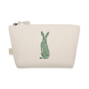 "Bunny", boho line art design, series "Woods" - Organic Pouch - nature - Front