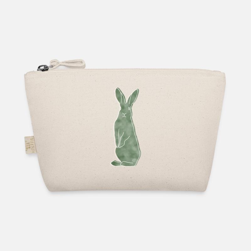"Bunny", boho line art design, series "Woods" Organic Pouch