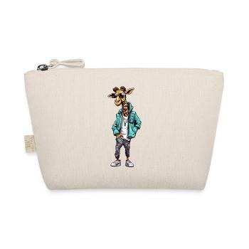Colorful Giraffe Hip Hop Style - Organic Pouch - nature - Front