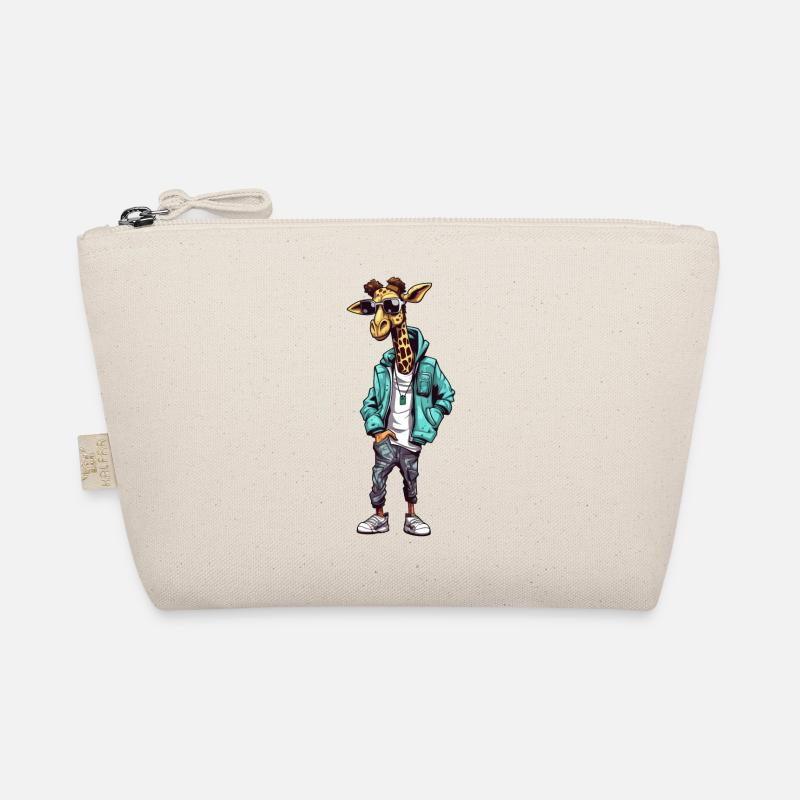 Bunte Giraffe Hip Hop Style - Bio-Täschchen - Natur