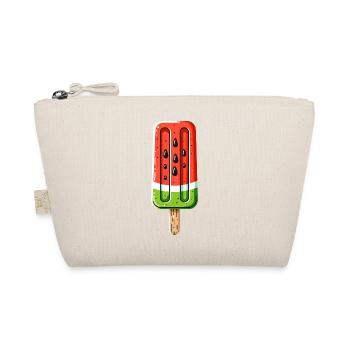 Wassermelonen-Eis-Motiv,frisches Sommer Motiv - Bio-Täschchen - Natur - Vorne