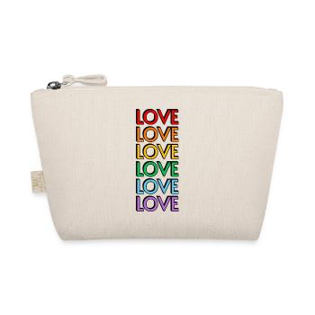 Love 6 rainbow colors gay pride - Organic Pouch - nature - Front
