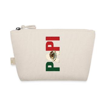 Mexico Pride Flag Eagle Vintage Look - Organic Pouch - nature - Front