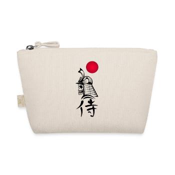 Schwarzer Samurai und Rote Sonne - Bio-Täschchen - Natur - Vorne