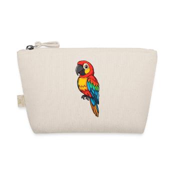 Colorful Parrot Illustration - Organic Pouch - nature - Front