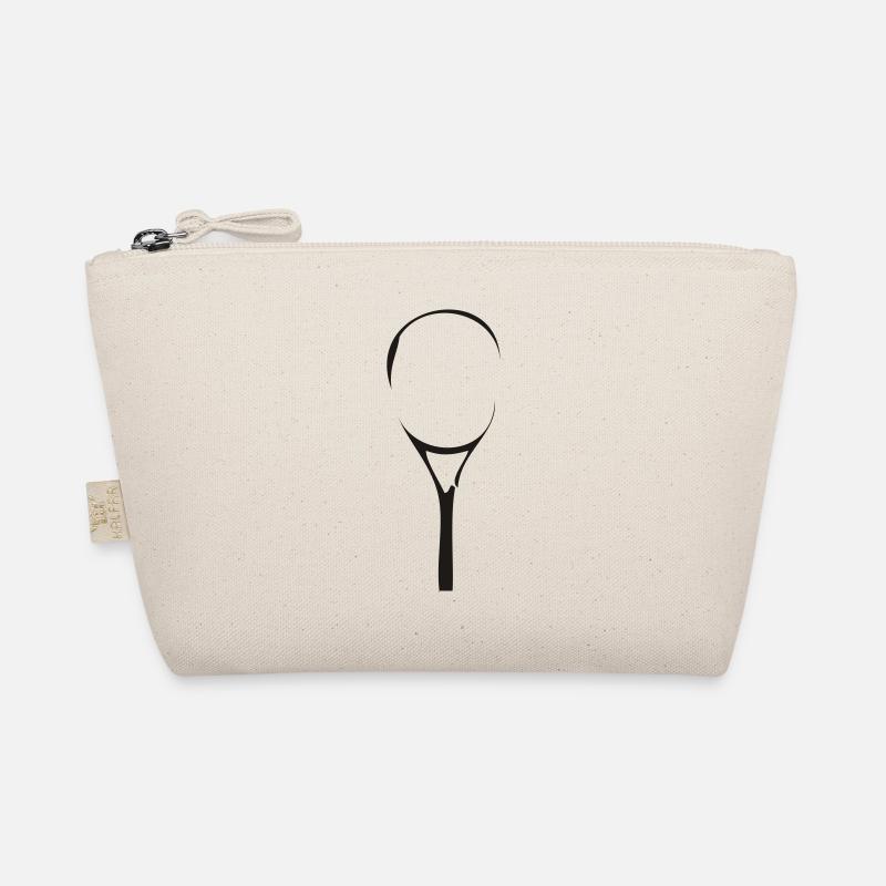 tennisschlaeger - Bio-Täschchen - Natur