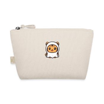 Tiger Halloween Funny Ghost - Organic Pouch - nature - Front