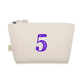 5 YEARS. 5TH ANNIVERSARY. BIRTHDAY 5 YEARS. FIVE - Organic Pouch - nature - Front
