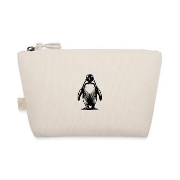 Pinguin im Watschel Gang Tattoo Style - Bio-Täschchen - Natur - Vorne
