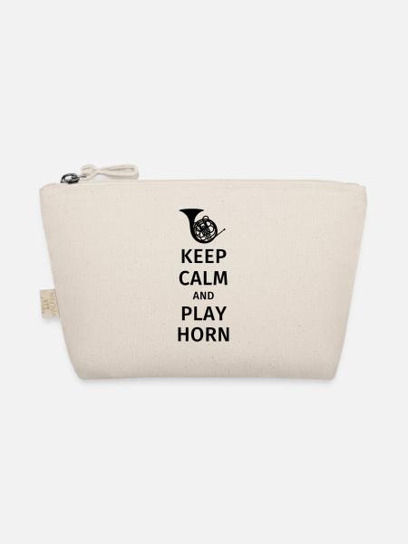 keep calm and play horn - Bio-Täschchen - Natur