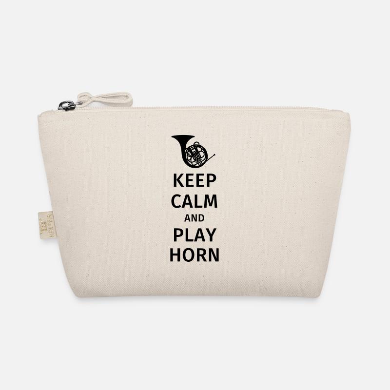 keep calm and play horn - Bio-Täschchen - Natur