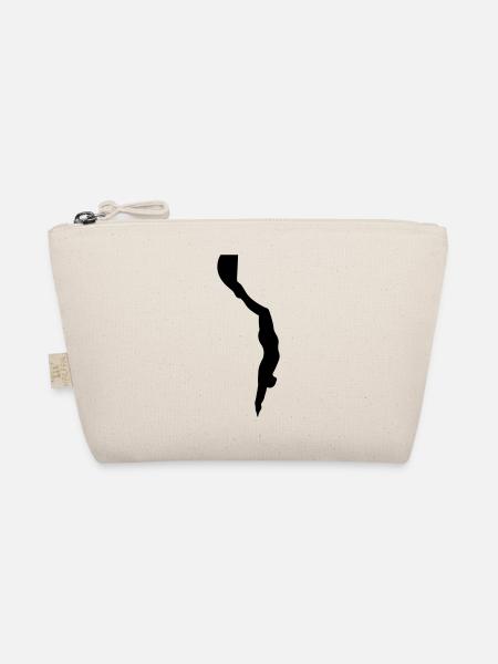 Freediver Silhouette - Bio-Täschchen - Natur - Vorne