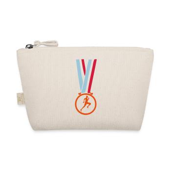 Leichtathletik Sprintmeistermedaille - Bio-Täschchen - Natur - Vorne