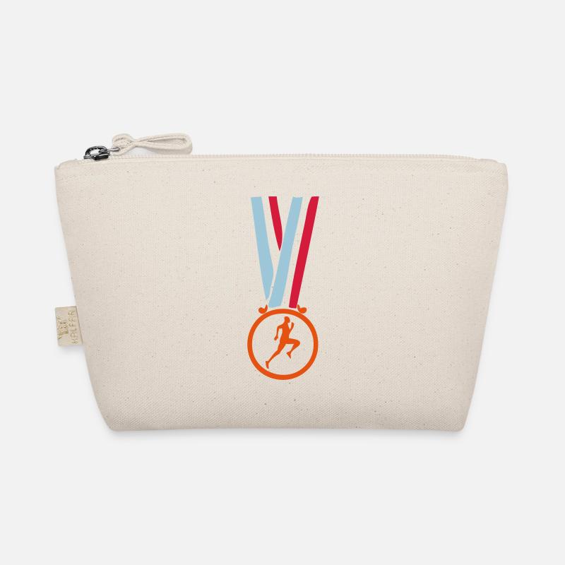 Leichtathletik Sprintmeistermedaille - Bio-Täschchen - Natur