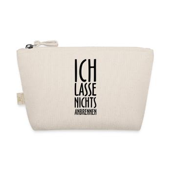 ICH LASSE NICHTS ANBRENNEN Grill und Koch Design - Bio-Täschchen - Natur - Vorne
