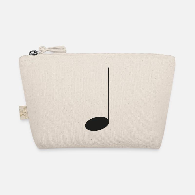 Musical note simple / black Organic Pouch