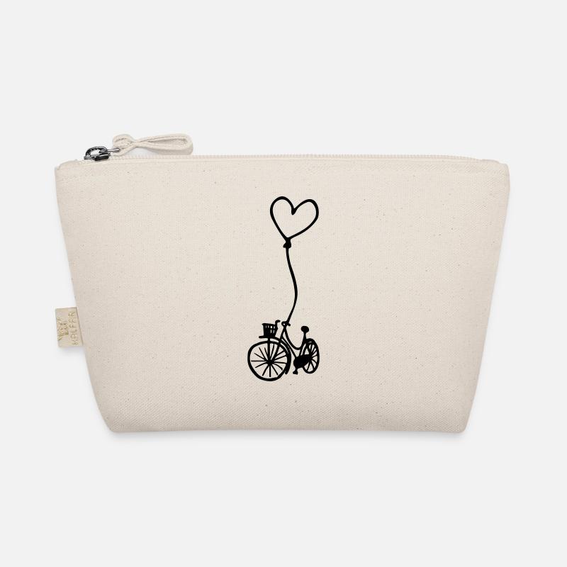 Fahrrad mit Herz am Seil Bio-Täschchen