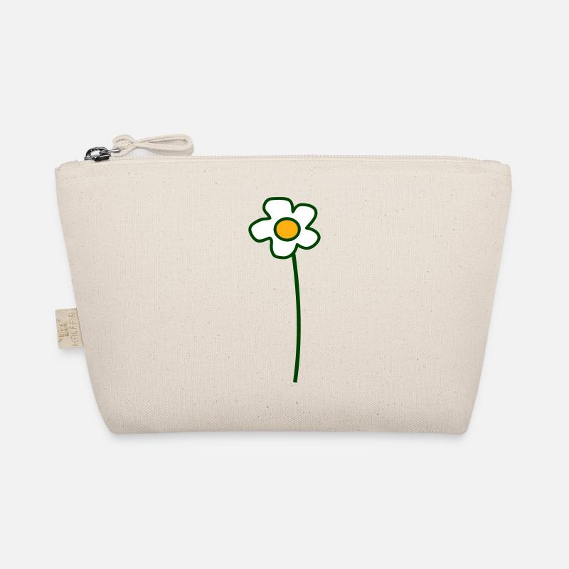 Weiße Margeriten Blume Frühling Sommer Blümchen Bio-Täschchen