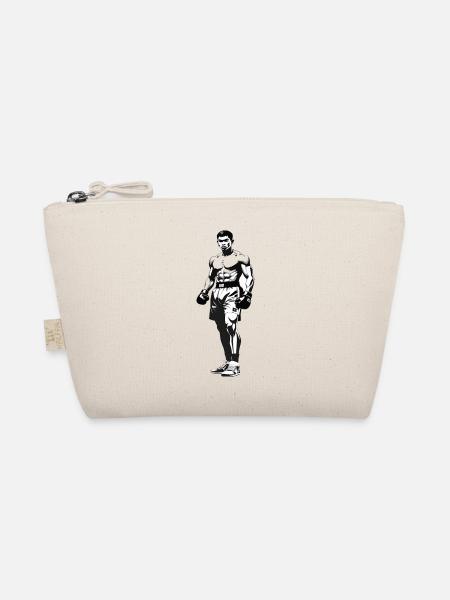 Thai Boxer - Martial Arts Sticker - Bio-Täschchen - Natur - Vorne