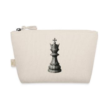 Chess King – Dark Geometric Illustration - Organic Pouch - nature - Front