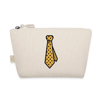 Polka Dot Krawatte Gelb Retro Dapper Style - Bio-Täschchen - Natur - Vorne