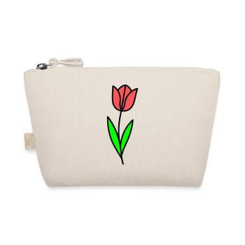 Tulip Flower Blossom Comic - Organic Pouch - nature - Front