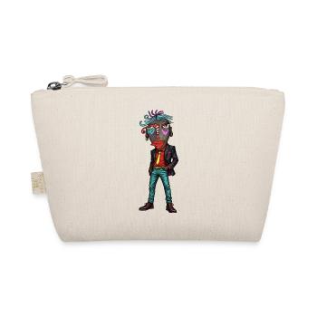 Abstract Mask Portrait Neon Colors - Organic Pouch - nature - Front