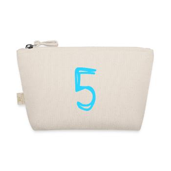 5 YEARS. 5TH ANNIVERSARY. BIRTHDAY 5 YEARS. FIVE 5 - Organic Pouch - nature - Front