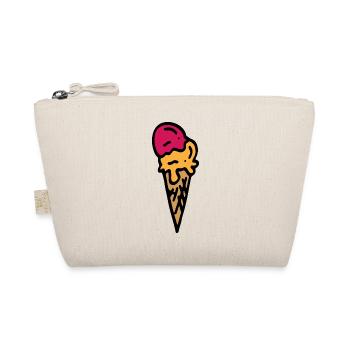Crème glacée gaufre colorée / crème glacée gaufre fraise mangue - Trousse biologique - nature - Devant