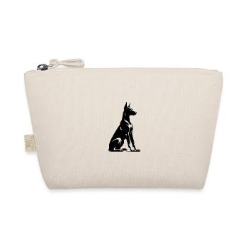 Schlichte Wachhund Dobermann Hunde Silhouette - Bio-Täschchen - Natur - Vorne