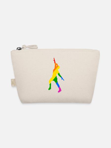 Play of colours in ice skating - Organic Pouch - nature - Front