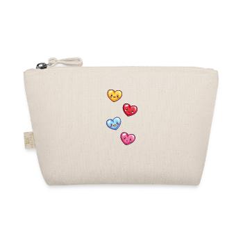 Bunte Herzen Symbol Herz - Bio-Täschchen - Natur - Vorne