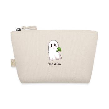 Boo! Vegan – Sweet Anime Ghost with Broccoli - Organic Pouch - nature - Front
