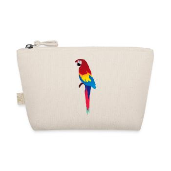 Bunter Papagei Print auf Kleidung - Bio-Täschchen - Natur - Vorne
