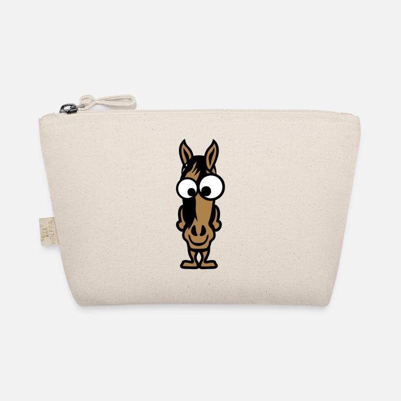 Pferd Tiere lustiges Gesicht Bio-Täschchen