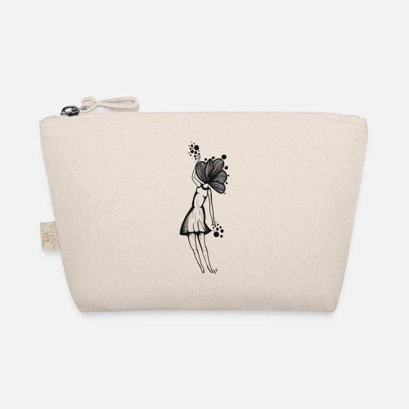 Abstract motif dream dancer black Organic Pouch