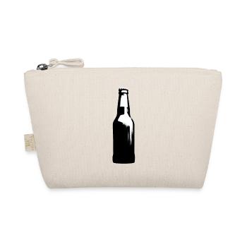 Einfach Bier | Silhouette einer Bierflasche - Bio-Täschchen - Natur - Vorne