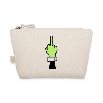 zombie hand mittelfinger - Bio-Täschchen - Natur - Vorne