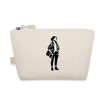 Casual Cool Girl - Black and White Sticker - Bio-Täschchen - Natur - Vorne