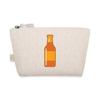 Bierflasche Retro-Design - Bio-Täschchen - Natur - Vorne